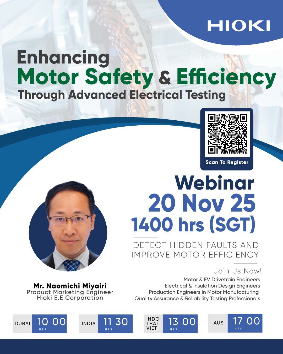 Webinar - Enhancing Motor Safety and Efficiency through Advanced Electrical Testing [TESKOM-Hioki]